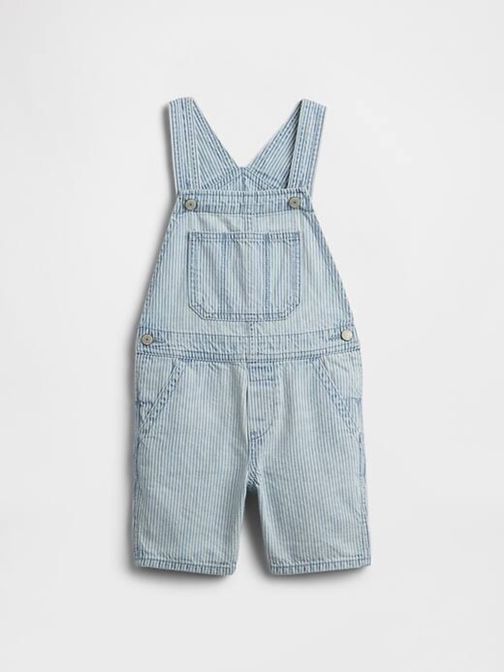 GAP toddler stripe denim shortalls